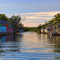 Buy canvas prints of Key Largo Canal by Chris Thaxter