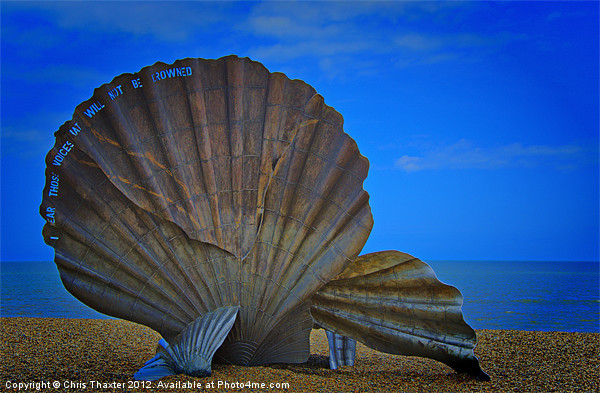 Aldeburgh The Scallop Picture Board by Chris Thaxter