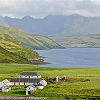 Buy canvas prints of Loch Harport and the Cuillins Isle of Skye by Chris Thaxter