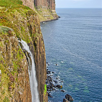 Buy canvas prints of Majestic Kilt Rock Waterfall by Chris Thaxter