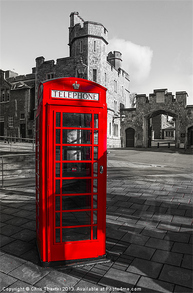 Classic British Phone Box at Windsor Castle Picture Board by Chris Thaxter