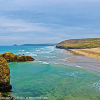 Buy canvas prints of Spectacular Perranporth Beach by Chris Thaxter