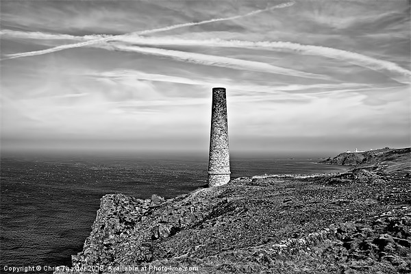 Levant to Pendeen View Black and White Picture Board by Chris Thaxter