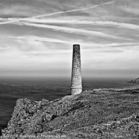 Buy canvas prints of Levant to Pendeen View Black and White by Chris Thaxter