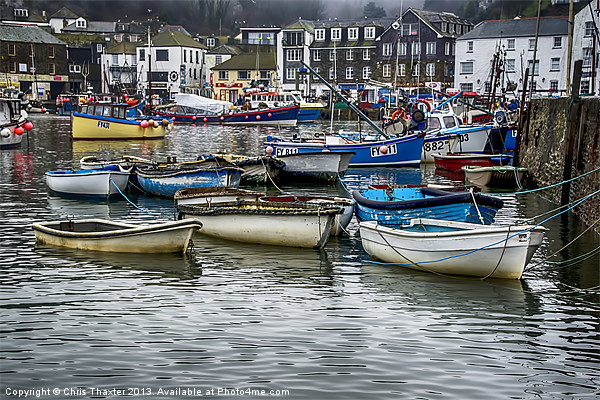 The Vibrant Mevagissey Harbour Picture Board by Chris Thaxter