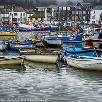 Buy canvas prints of The Vibrant Mevagissey Harbour by Chris Thaxter