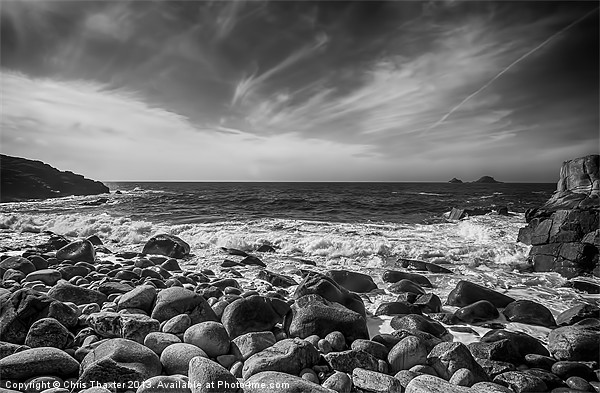 Cot Valley Porth Nanven 4 Black and White Picture Board by Chris Thaxter