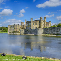Buy canvas prints of Leeds Castle Moat 2 by Chris Thaxter
