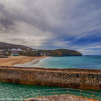Buy canvas prints of Portreath Harbour and Beach by Chris Thaxter