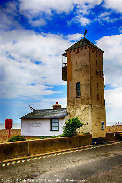 South Lookout Tower Aldeburgh Beach Picture Board by Chris Thaxter