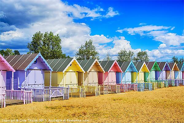 Pastel Beach Huts Picture Board by Chris Thaxter