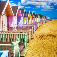Buy canvas prints of Pastel Beach Huts 2 by Chris Thaxter