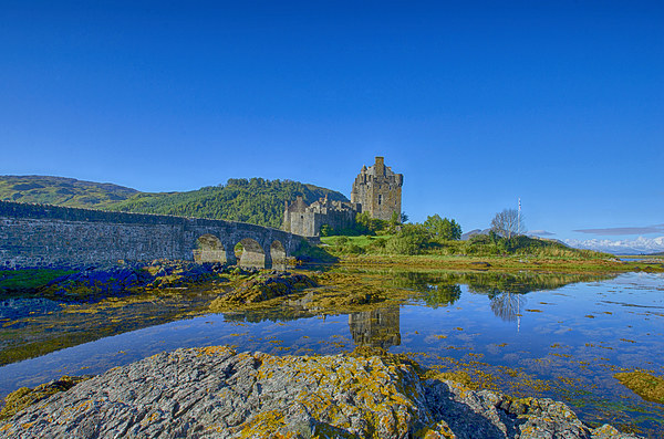 Eilean Donan Reflections Picture Board by Chris Thaxter