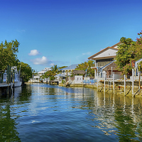 Buy canvas prints of Key Largo Canal 3 by Chris Thaxter