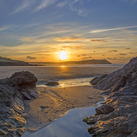 Buy canvas prints of Polzeath Sunset by Chris Thaxter