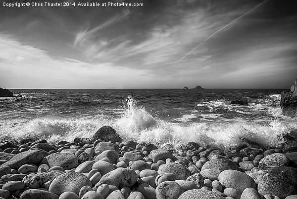 Cot Valley Porth Nanven 5 Black and White Picture Board by Chris Thaxter