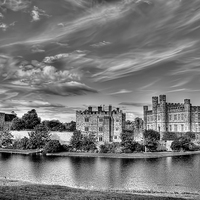 Buy canvas prints of Leeds Castle Black and White 3 by Chris Thaxter
