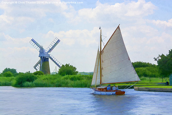 Sailing the Norfolk Broads Picture Board by Chris Thaxter