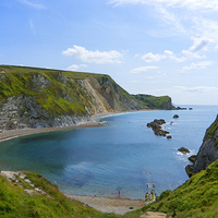 Buy canvas prints of Man of War Bay Dorset by Chris Thaxter