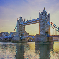 Buy canvas prints of Tower Bridge Sunrise  by Chris Thaxter