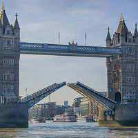 Buy canvas prints of Tower Bridge Opened  by Chris Thaxter