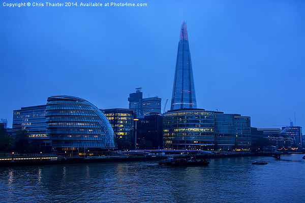  Early Morning River Thames View Picture Board by Chris Thaxter