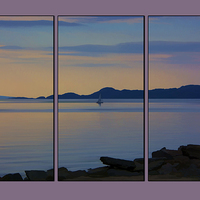 Buy canvas prints of Serenity Tryptych  by Chris Thaxter