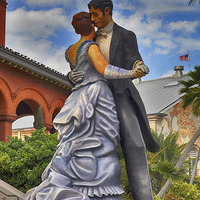Buy canvas prints of Key West Ballroom Dancers  by Chris Thaxter