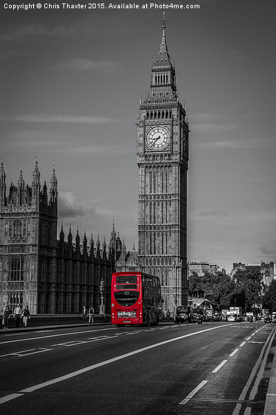 Big Ben and London Bus Picture Board by Chris Thaxter