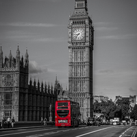Buy canvas prints of Big Ben and London Bus by Chris Thaxter