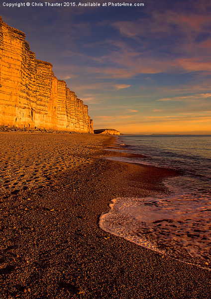 East Cliff Sunset Dorset 2  Picture Board by Chris Thaxter