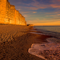 Buy canvas prints of East Cliff Sunset Dorset 2  by Chris Thaxter