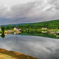 Buy canvas prints of  Caledonian Canal Fort Augustus by Chris Thaxter