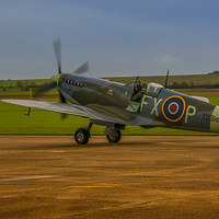 Buy canvas prints of  Spitfire HF Mk.IXe TD314 by Chris Thaxter