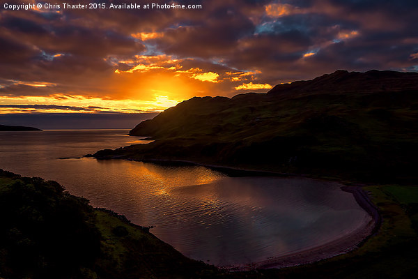 Camas nan Geall Sunset Ardnamurchan Scotland  Picture Board by Chris Thaxter