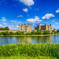 Buy canvas prints of Leeds Castle and Swans by Chris Thaxter