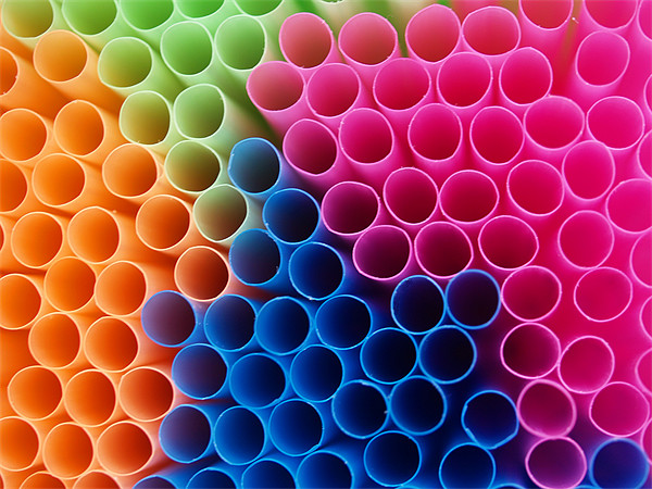 Coloured Straws Picture Board by Chris Thaxter