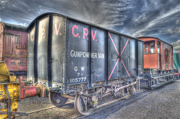 Railway Gunpowder Wagon Picture Board by Chris Thaxter