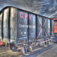 Buy canvas prints of Railway Gunpowder Wagon by Chris Thaxter