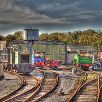 Buy canvas prints of Railway Engine Sheds at Quainton Road by Chris Thaxter