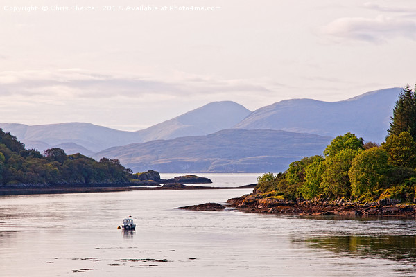 Looking to the Isle of Mull Picture Board by Chris Thaxter