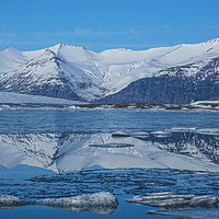 Buy canvas prints of Ice lagoon Reflections Iceland by Chris Thaxter