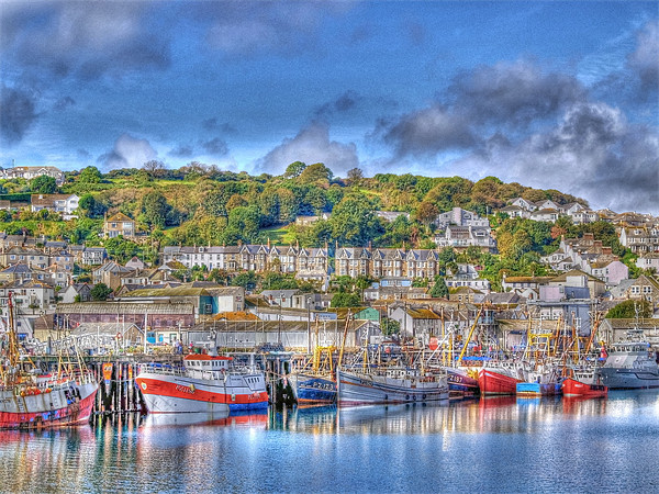Newlyn Harbour Picture Board by Chris Thaxter
