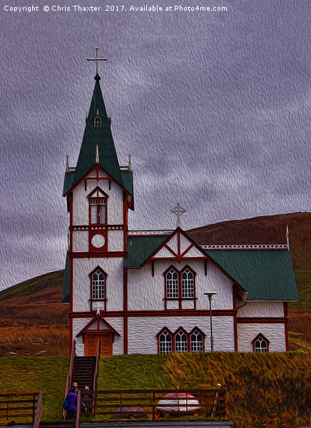 Husavik Church Iceland Picture Board by Chris Thaxter