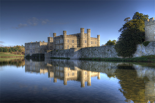 Leeds Castle Reflections 2 Picture Board by Chris Thaxter