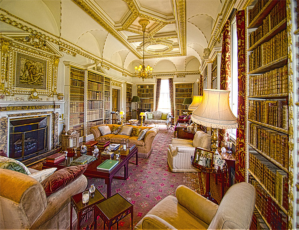 The Long Library  at Holkham Hall Picture Board by Chris Thaxter