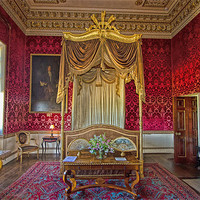 Buy canvas prints of Bedroom at Holkham Hall by Chris Thaxter