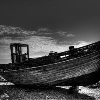 Buy canvas prints of Dungeness Boat Days Gone by Chris Thaxter