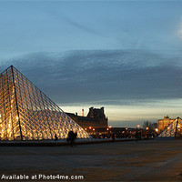 Buy canvas prints of The Louvre Pyramid Paris by Mark Hobson