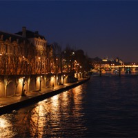 Buy canvas prints of River Seine at Night by Mark Hobson